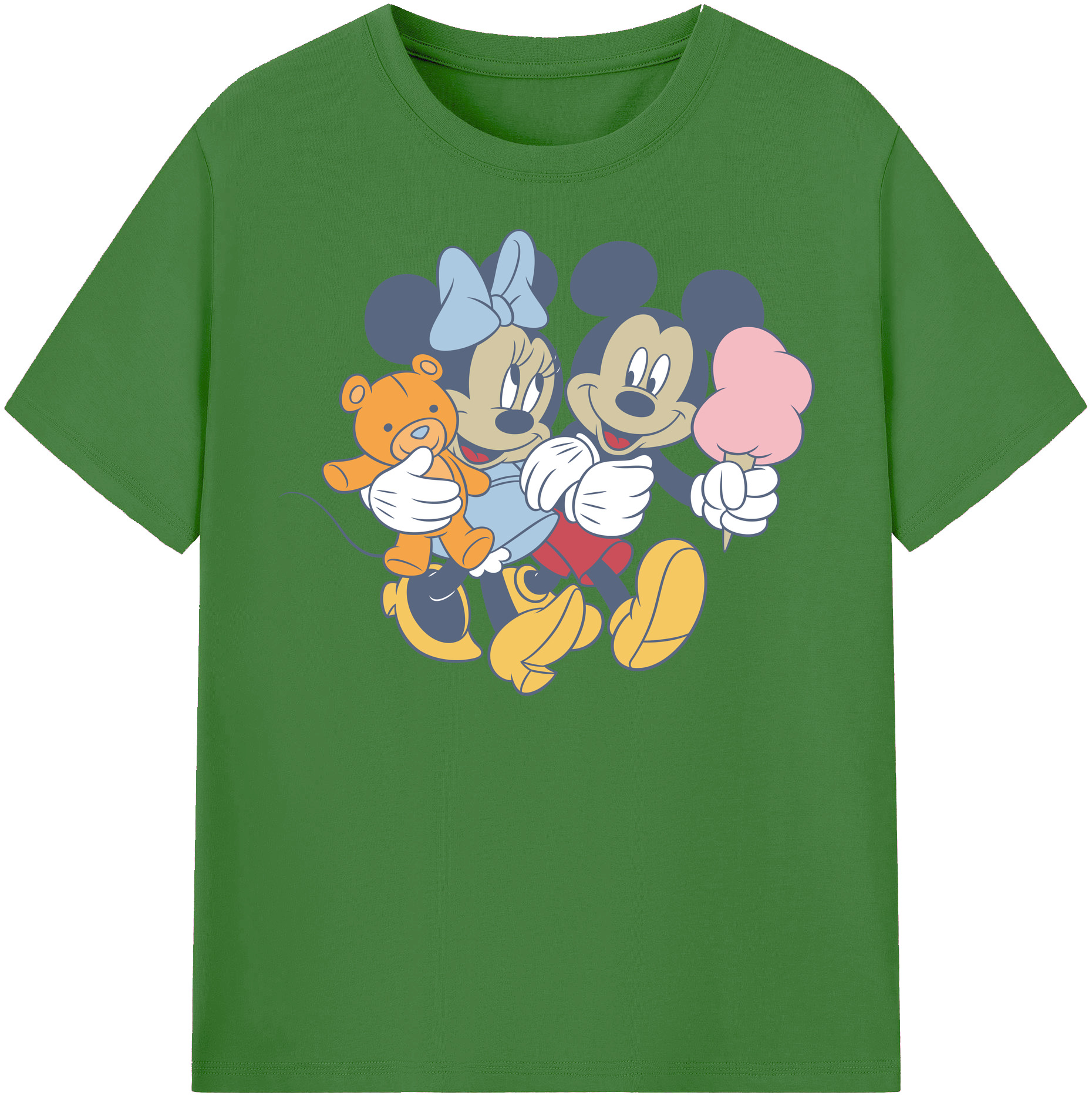 （画像用） ミッキーマウス Mickey Mouse レディースカジュアルプリントTシャツ（綿100％）